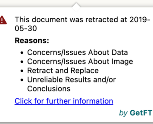 Hovering over retraction button will show the reasons for the update