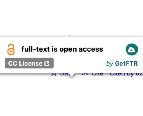 License information displayed (click on the button for more information), download to reference manager